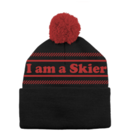 LINE Skis LINE I AM A SKIER Pom Hat Black/Red