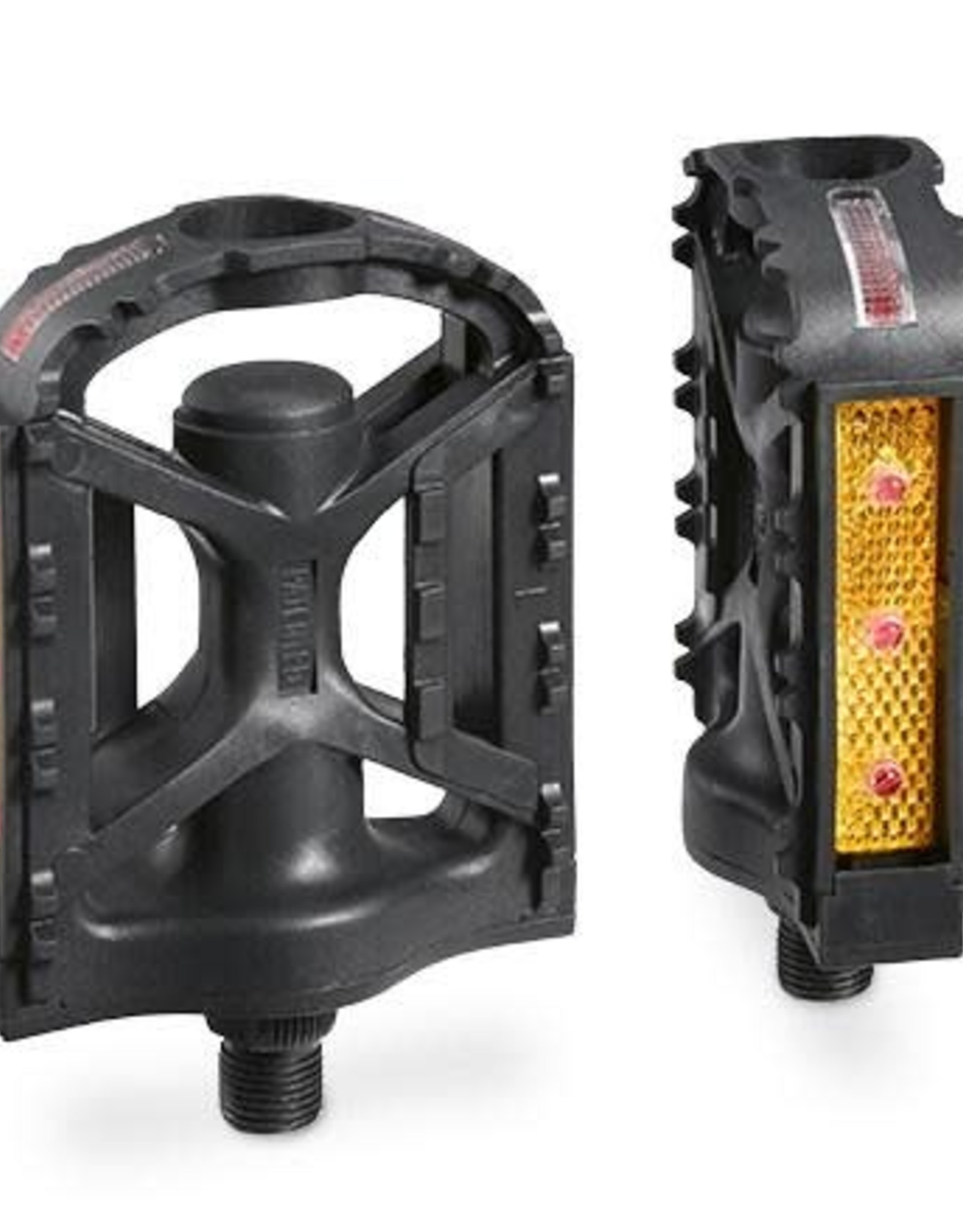 J&B KIDS LIGHT UP PEDALS PLASTIC LED 9/16" or 1/2" BLACK