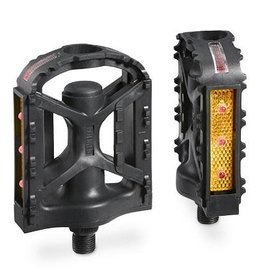 J&B KIDS LIGHT UP PEDALS PLASTIC LED 9/16" or 1/2" BLACK