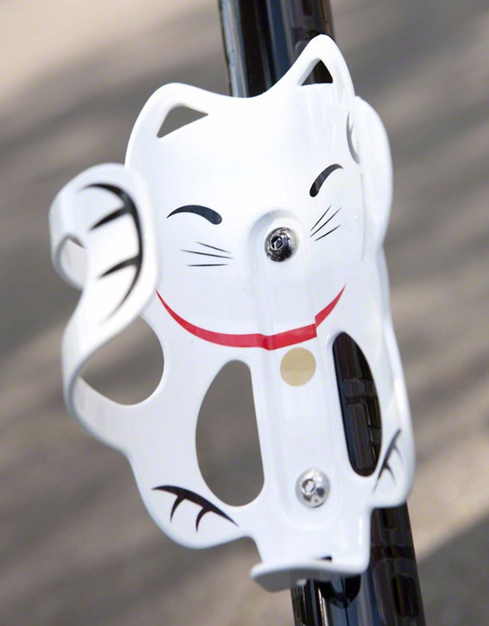 PDW Portland Design Works Lucky Cat Water Bottle Cage White Cat