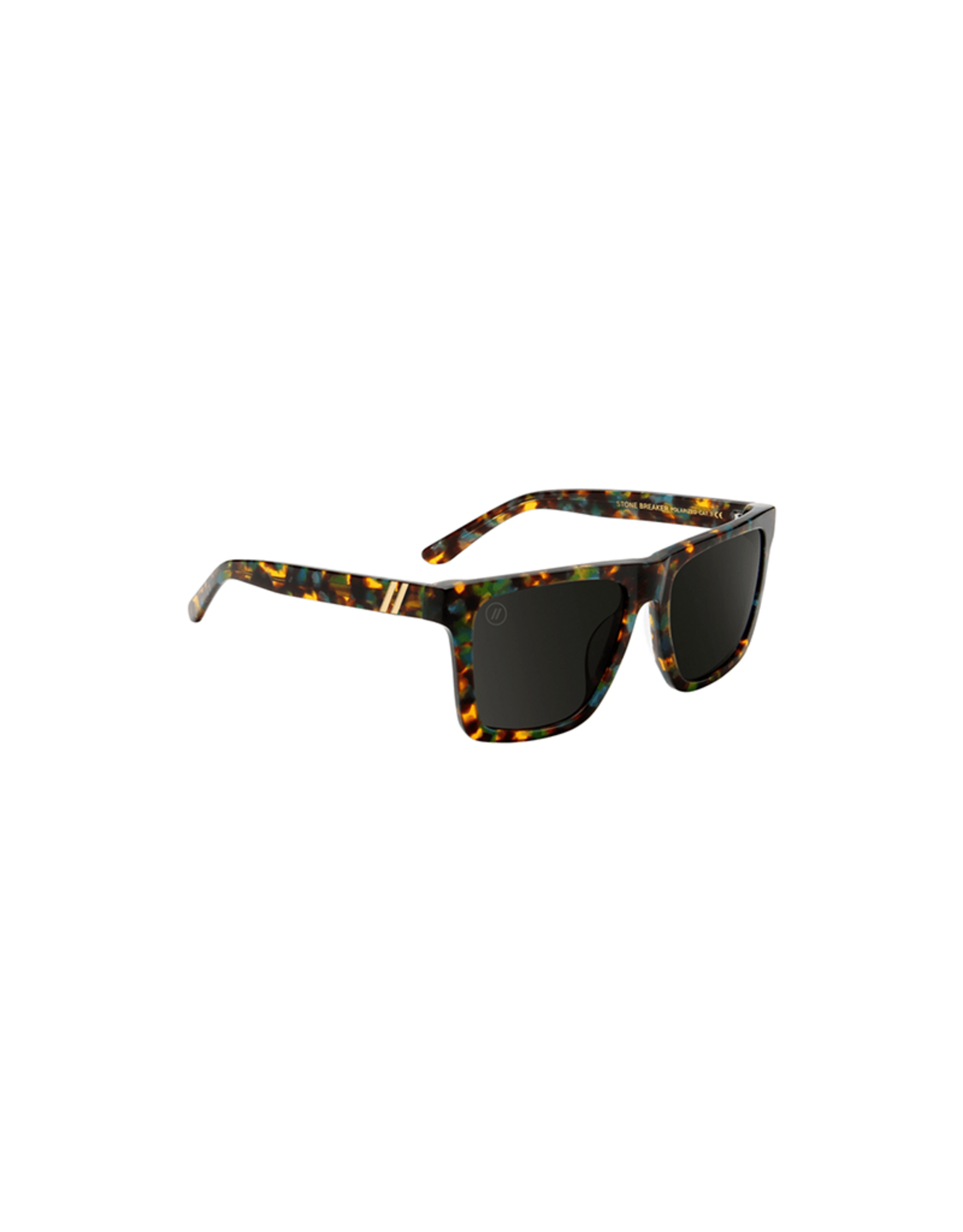 BLENDERS Eyewear BLENDERS ROMEO Stone Breaker Green/Teal/Orange/Gold Tortoise Polarized Smoke