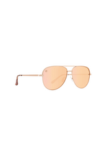 BLENDERS Eyewear BLENDERS SHADOW Flirt Wagon Matte Gold Polarized Champagne Mirrored