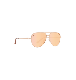 BLENDERS Eyewear BLENDERS SHADOW Flirt Wagon Matte Gold Polarized Champagne Mirrored