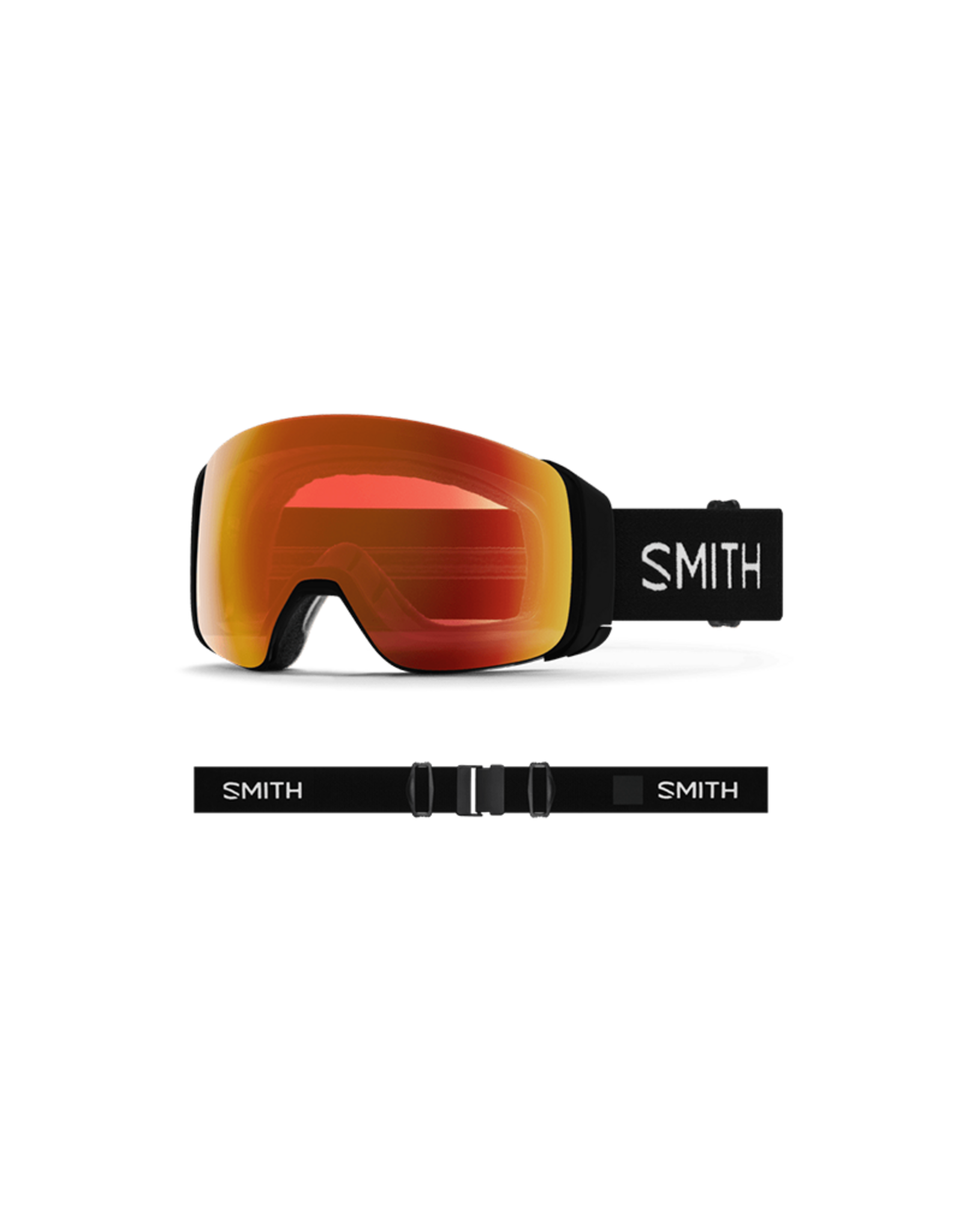 SMITH OPTICS SMITH 4D MAG Goggle Black ChromaPop Everyday Red Mirror