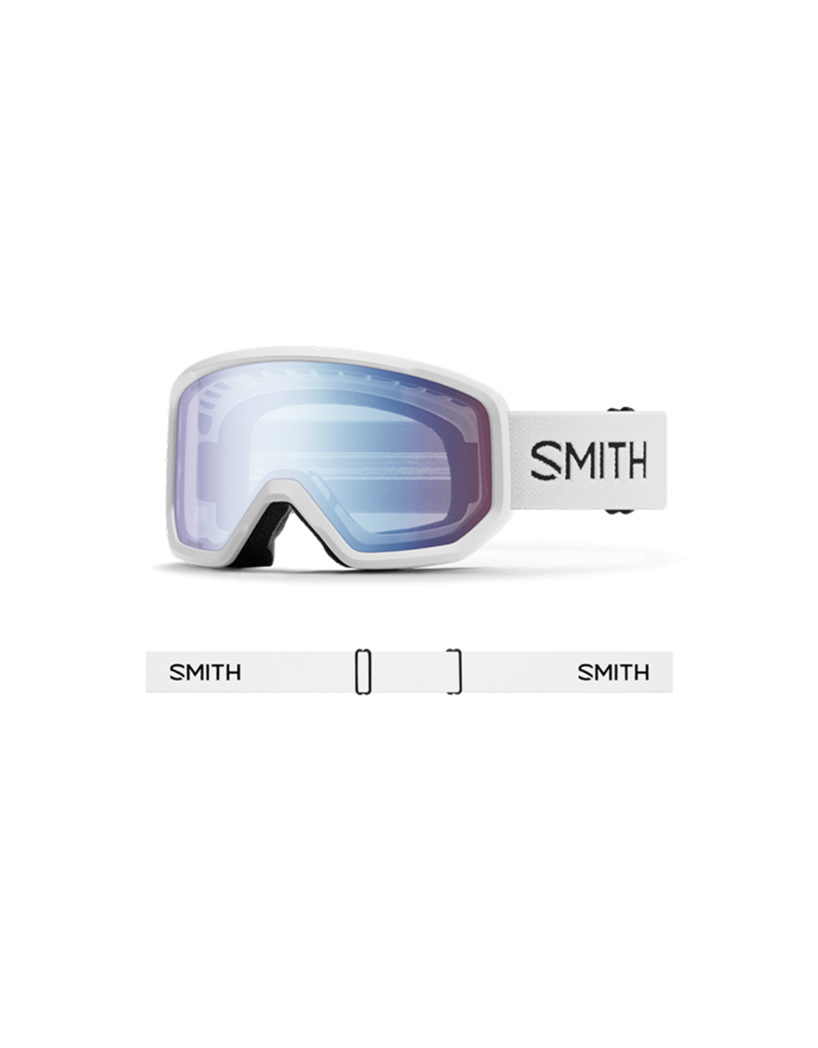 SMITH OPTICS SMITH TRANSFER Goggle White Blue Sensor Mirror