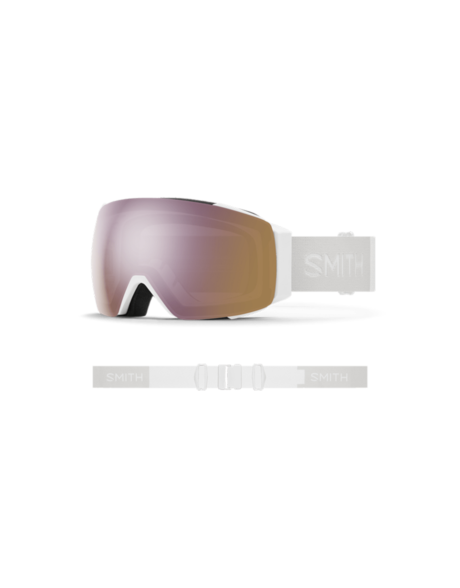 SMITH OPTICS SMITH I/O MAG Goggle White Vapor ChromaPop Everyday Rose Gold Mirror