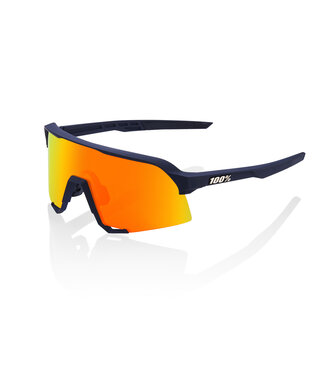 100% Sunglasses S3 - Soft Tact Flume - Hiper Red Multilayer Mirror Lens