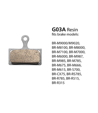 Shimano SBR-M9000 Metal Brake Pads & Spring G04Ti