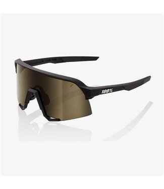 100% Sunglasses S3 - Soft Tact Black - Soft Gold
