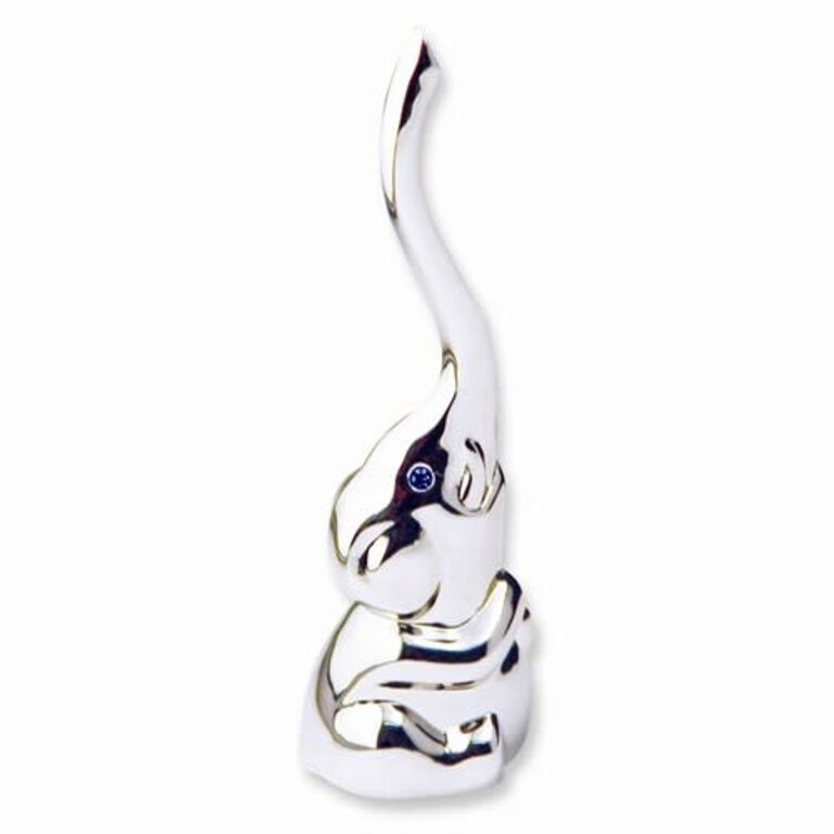 Silver elephant ring holder best sale