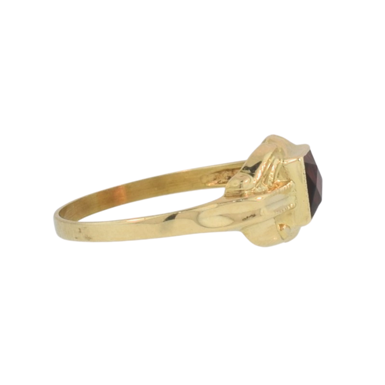Estate Collection Estate Childs Gold Ring with Red Stone