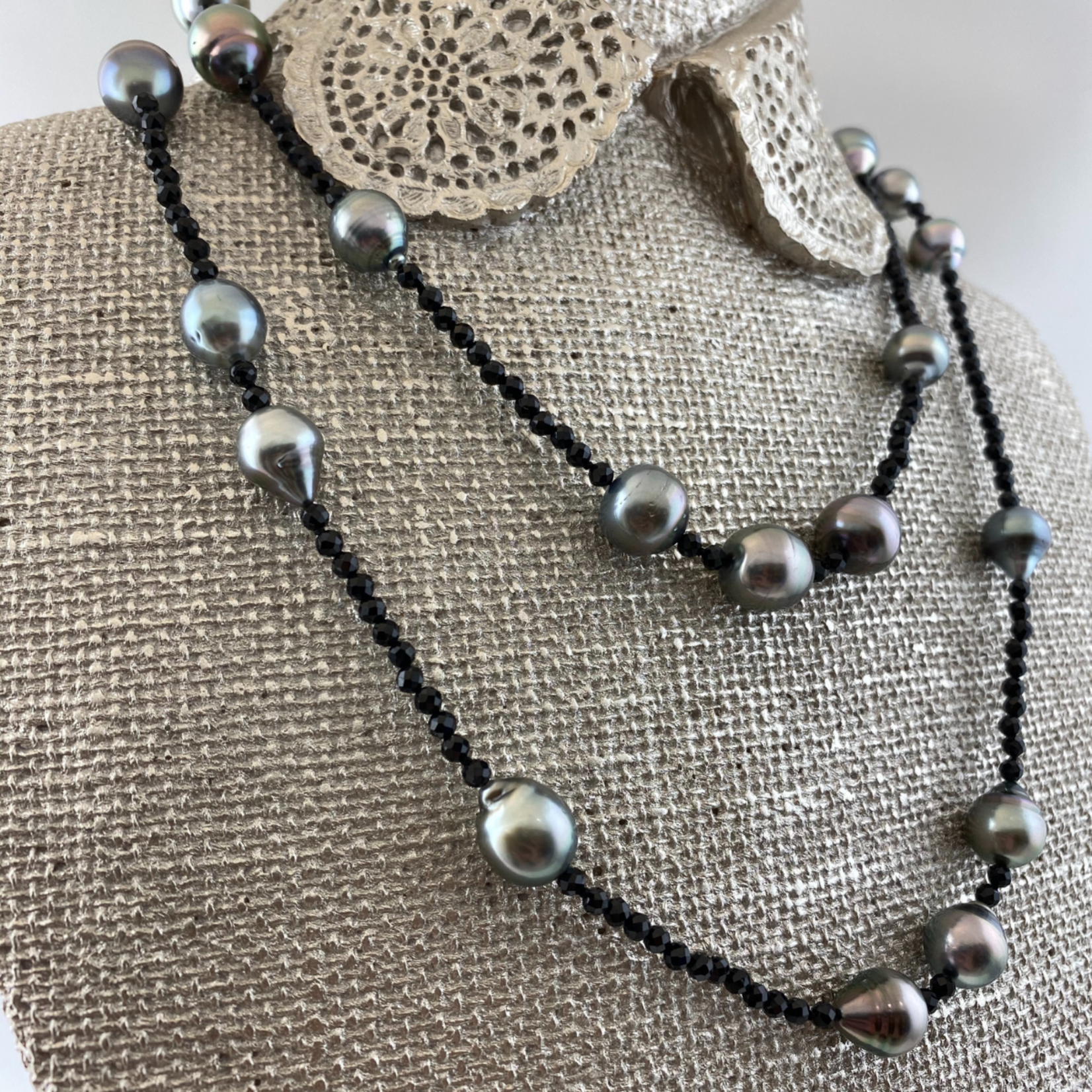 Tahitian Pearl \u0026 Spinel Necklace 