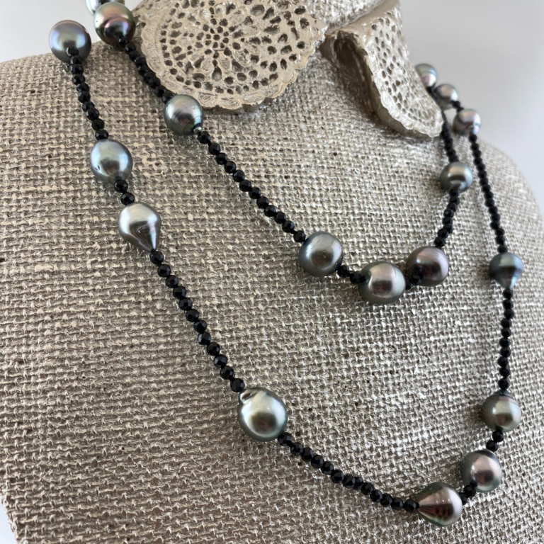 Tahitian Pearl & Spinel Necklace