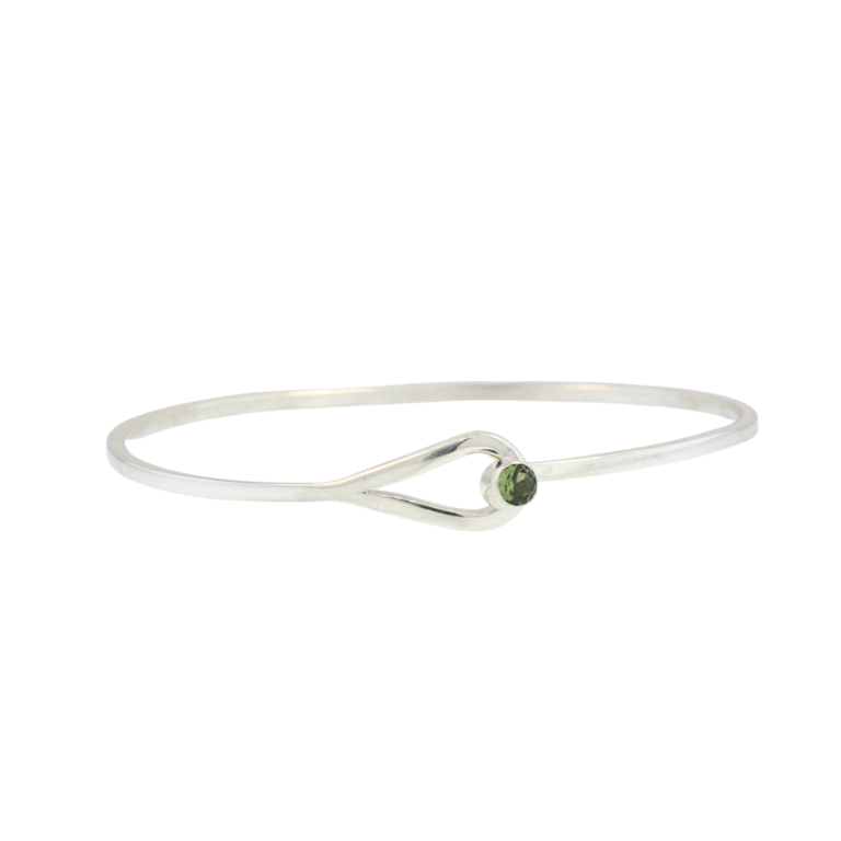 Sterling Silver Birthstone Bangle Bracelet