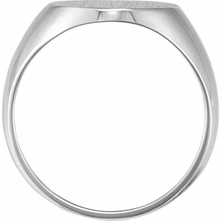Expressions Jewelers White Gold Oval Signet Ring