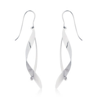 Carla Silver Wire & Twist Drop Earring