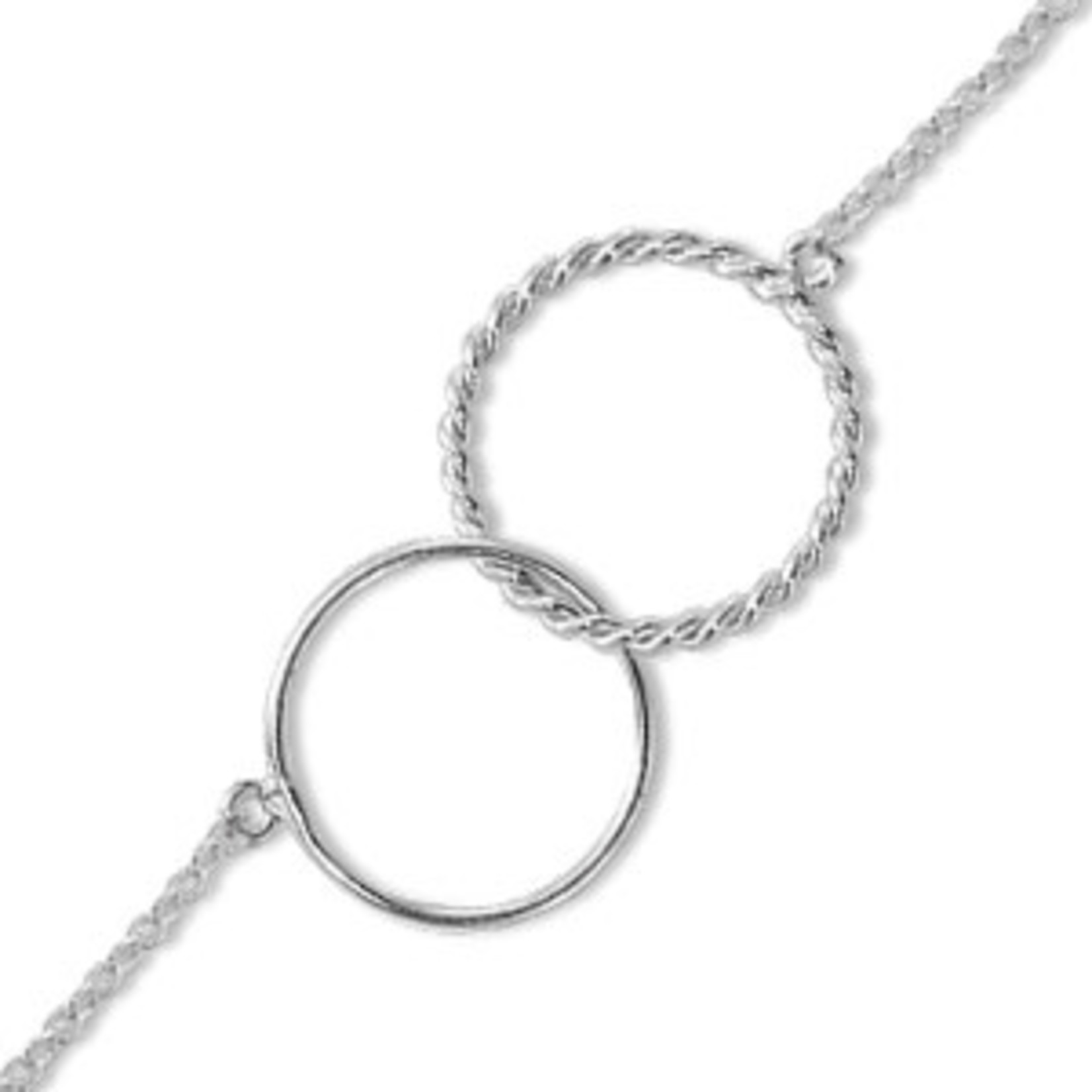 Silver Interlocking Circle Bracelet