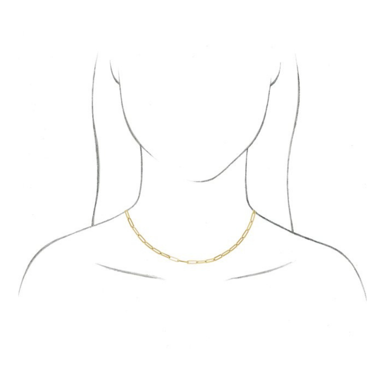 Gold-Plated Paperclip 18in Necklace