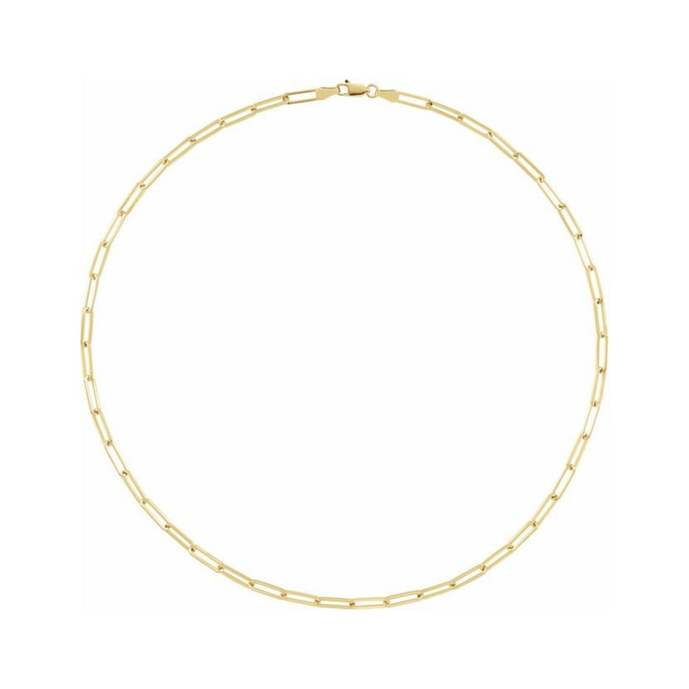 Gold-Plated Paperclip 18in Necklace