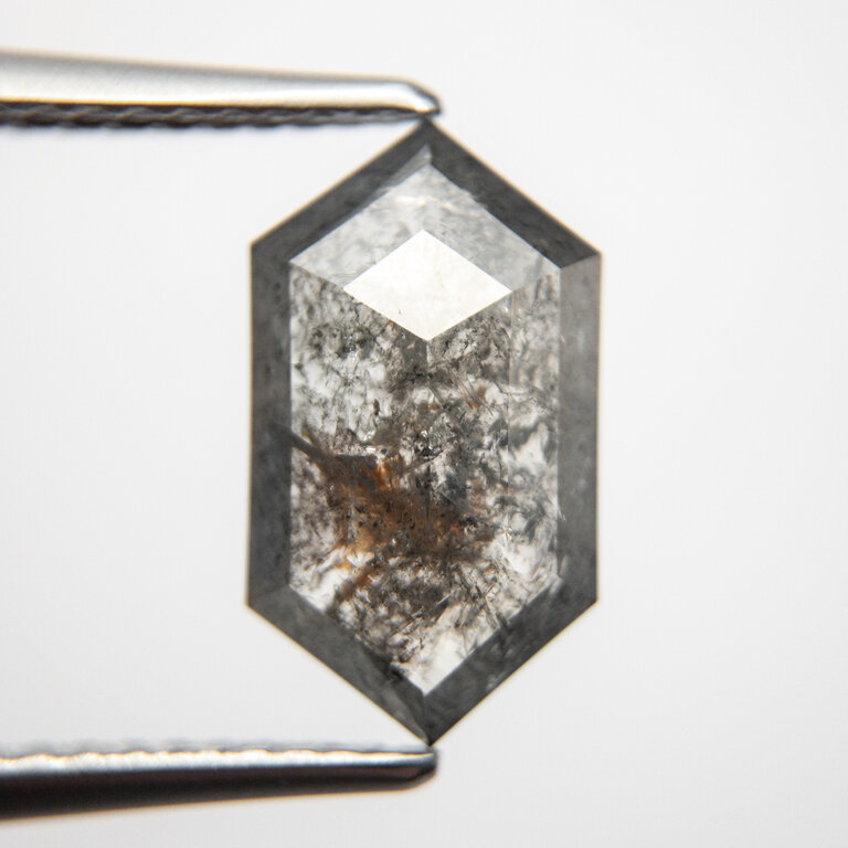 Expressions Jewelers 2.39 Carat Salt + Pepper Hexagon Diamond