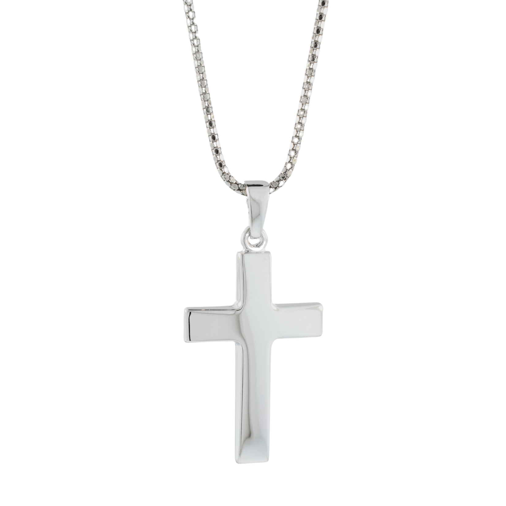 Classic Polished Silver Cross