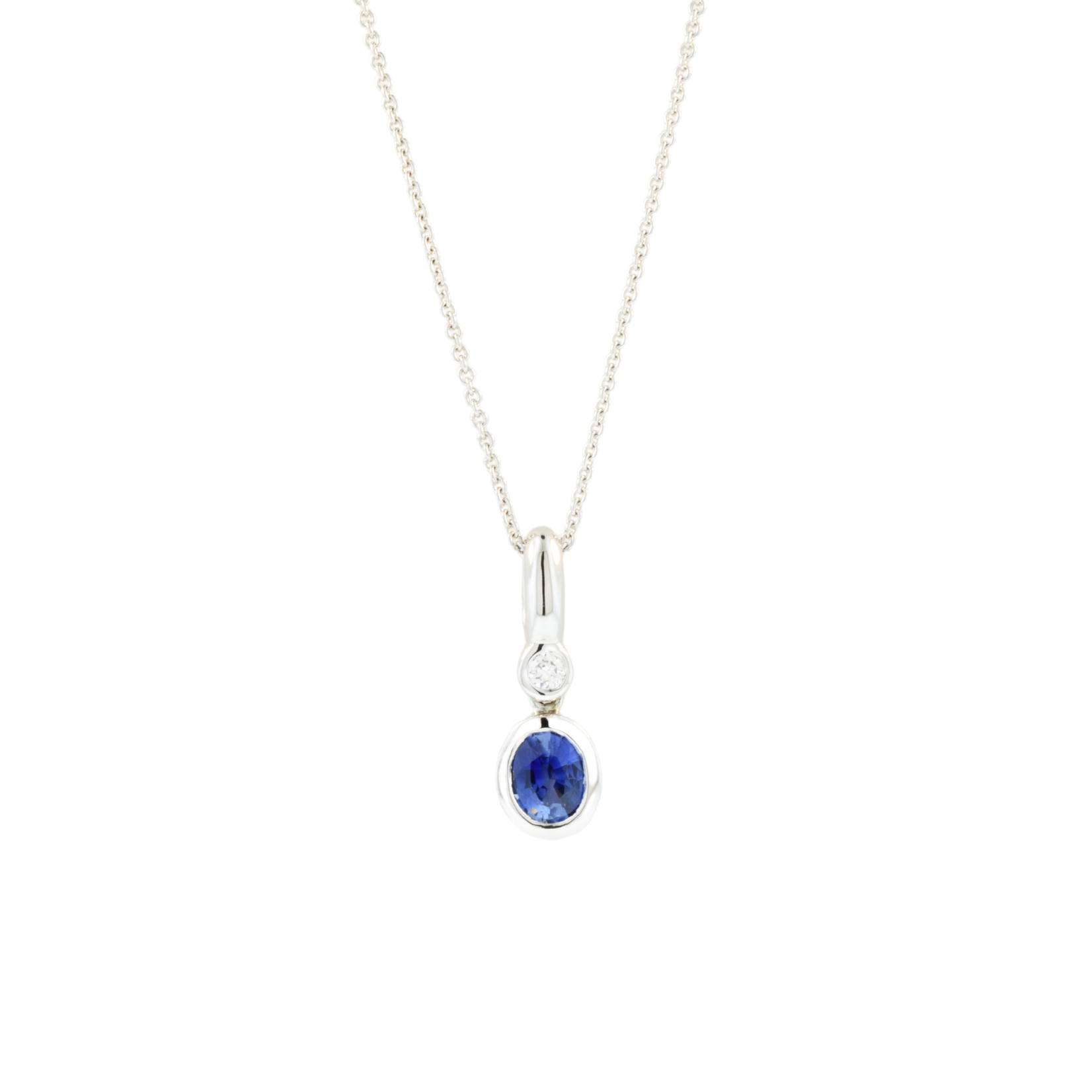 Petite Sapphire Bezel Necklace