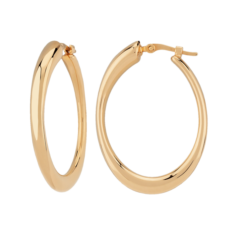 Carla Tapered Oval Hoop