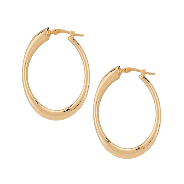 Carla Tapered Oval Hoop