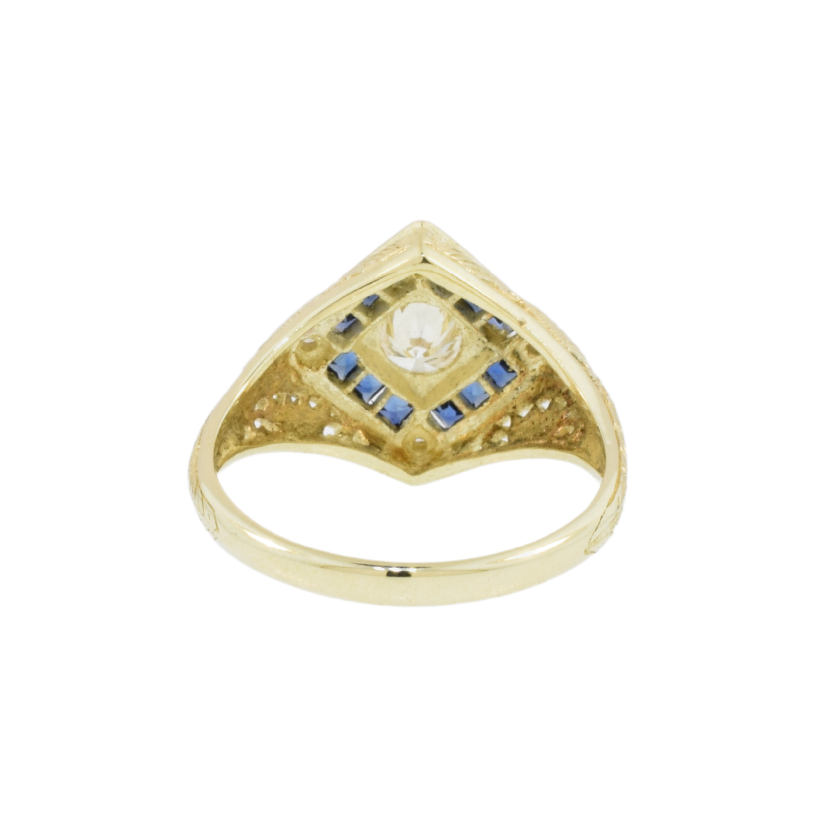 Estate Diamond & Sapphire Ring
