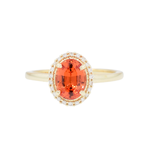 Lab-Grown Orange Sapphire Ring