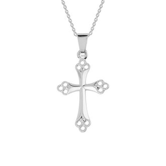 Expressions Jewelers White Gold Filigree Cross Pendant