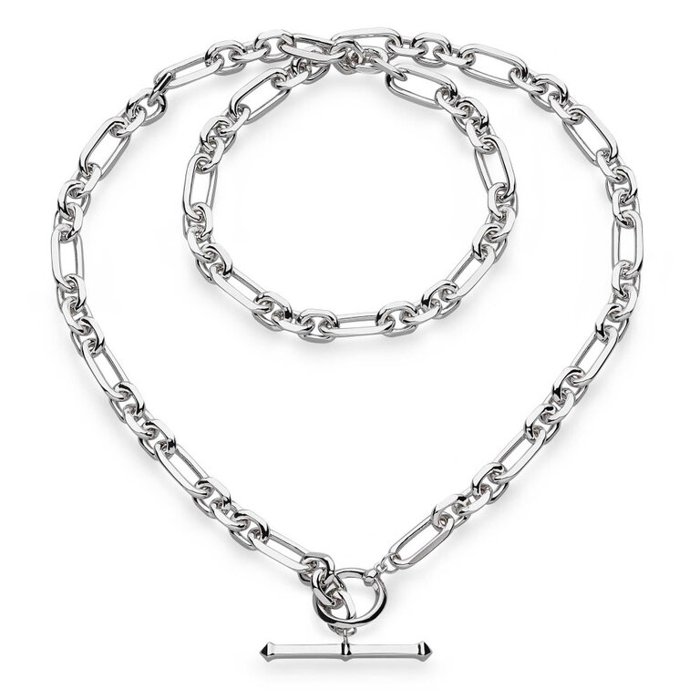 Kit Heath Revival Astoria Figaro Chain Link T-bar Necklace