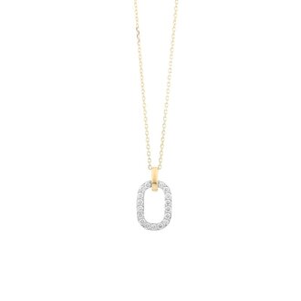Expressions Jewelers Pave Link Pendant Necklace