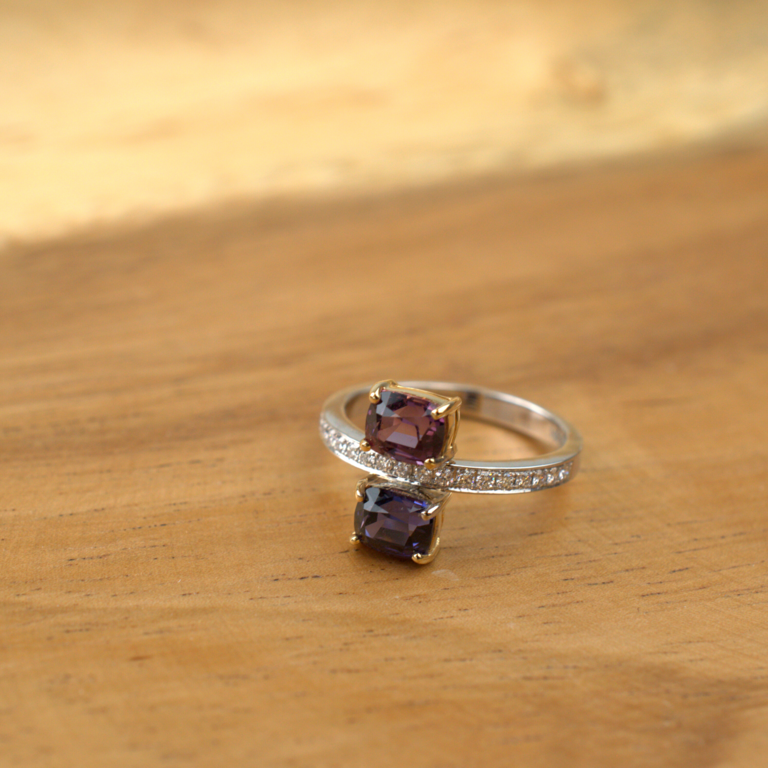 William August Double Spinel Ring