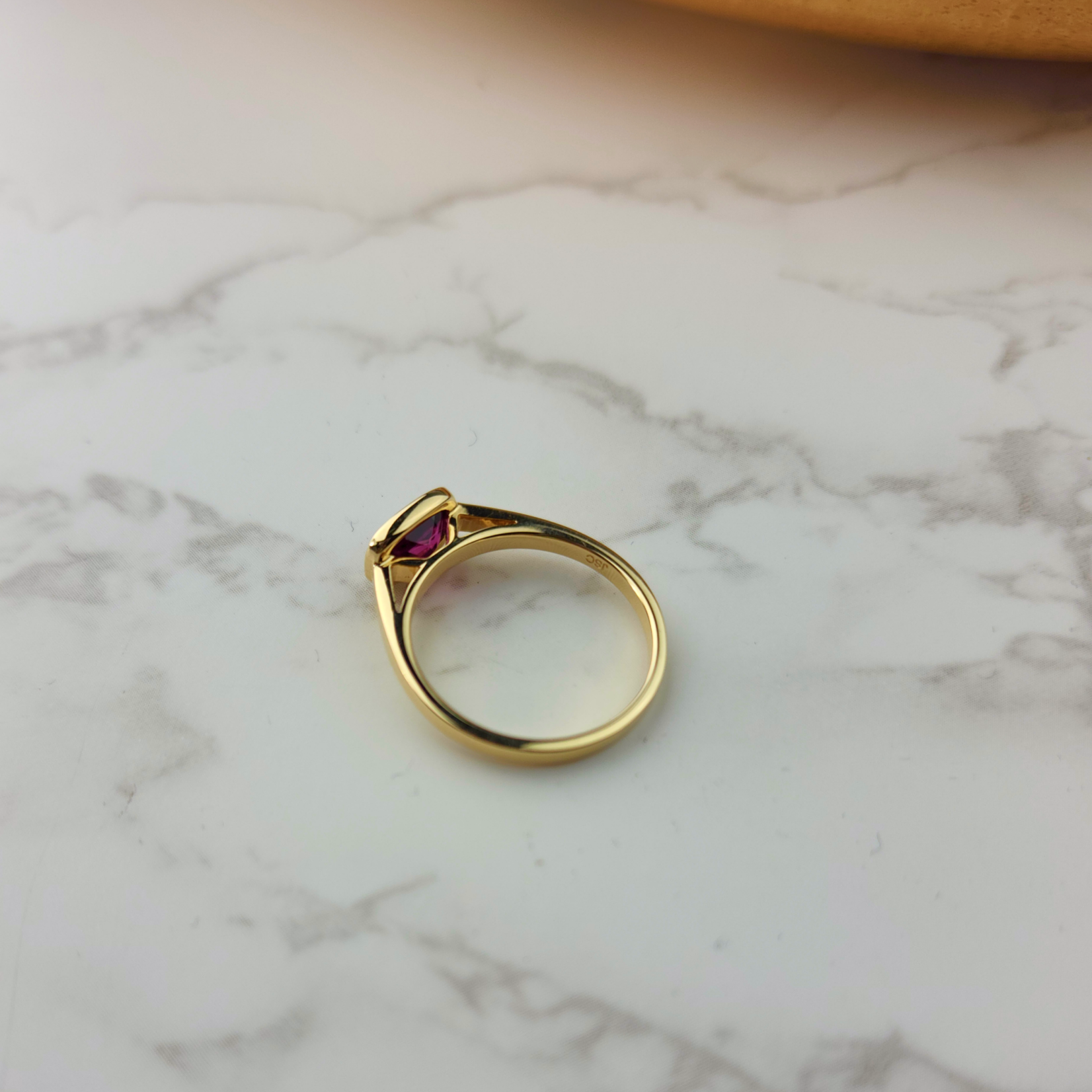Rhodolite Garnet Bezel Ring