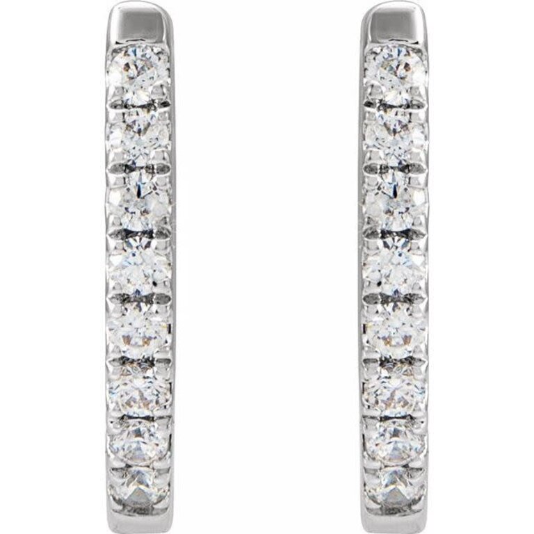 Diamond Huggie Earrings