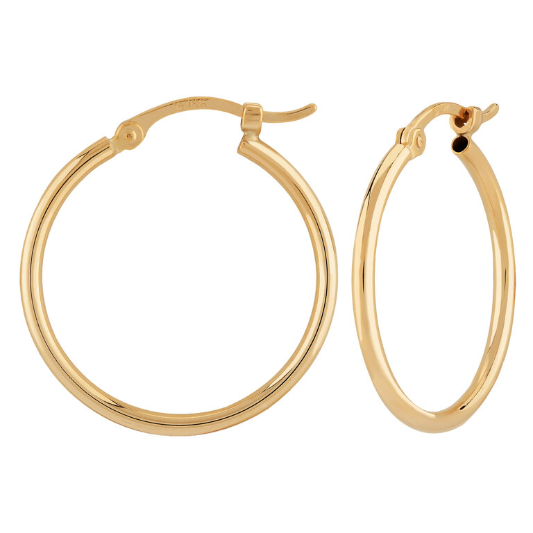 Carla Gold Classic Medium Hoop Earring