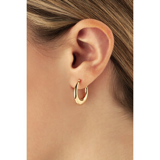 Carla Medium Tapered Gold Hoops