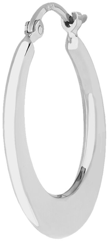 White Gold Flat Hoop