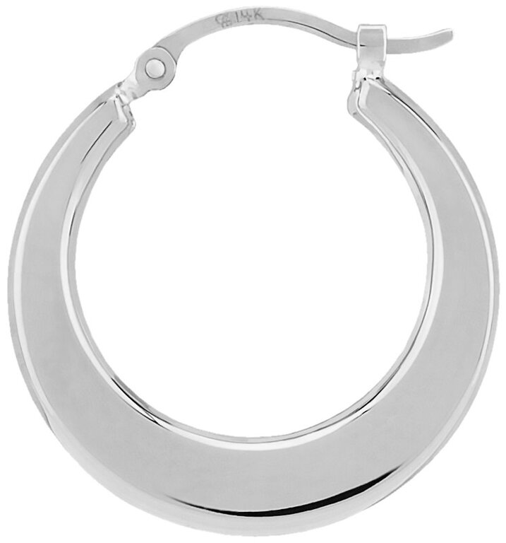 White Gold Flat Hoop