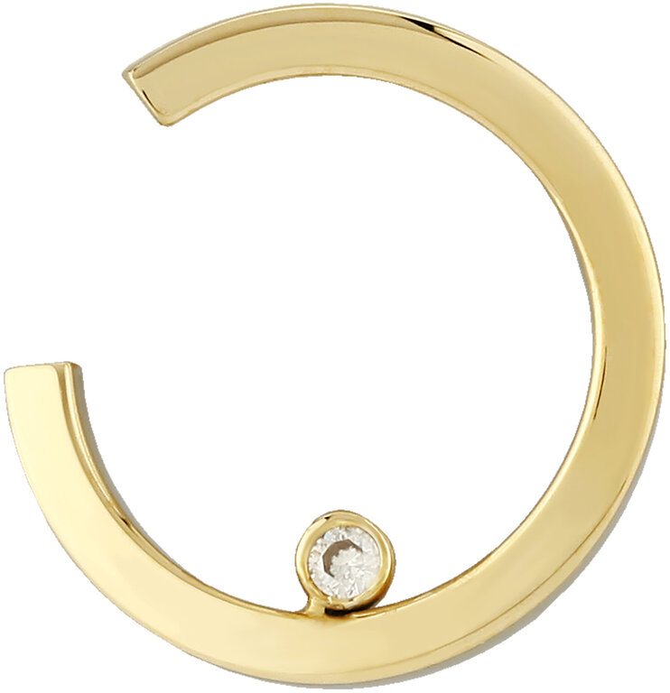 Carla By-Pass Square Tube Earring with Diamonds