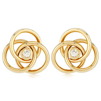 Carla Love Knot Earrings with Diamonds