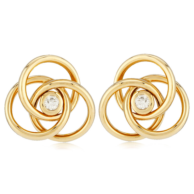 Carla Love Knot Earrings with Diamond