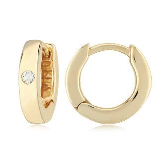 Carla Huggie Hoops with Diamond Accents