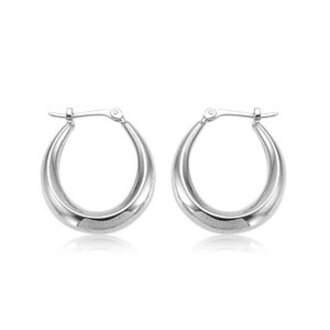 Carla White Gold Small U-Shaped Hoops