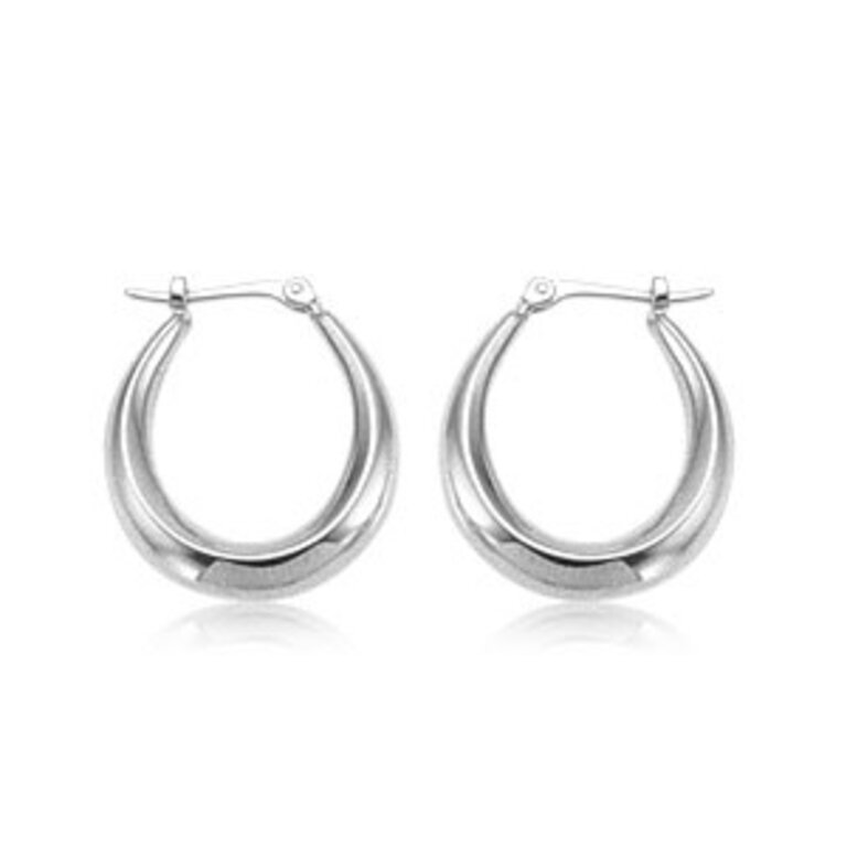 Carla White Gold Small U-Shaped Hoops
