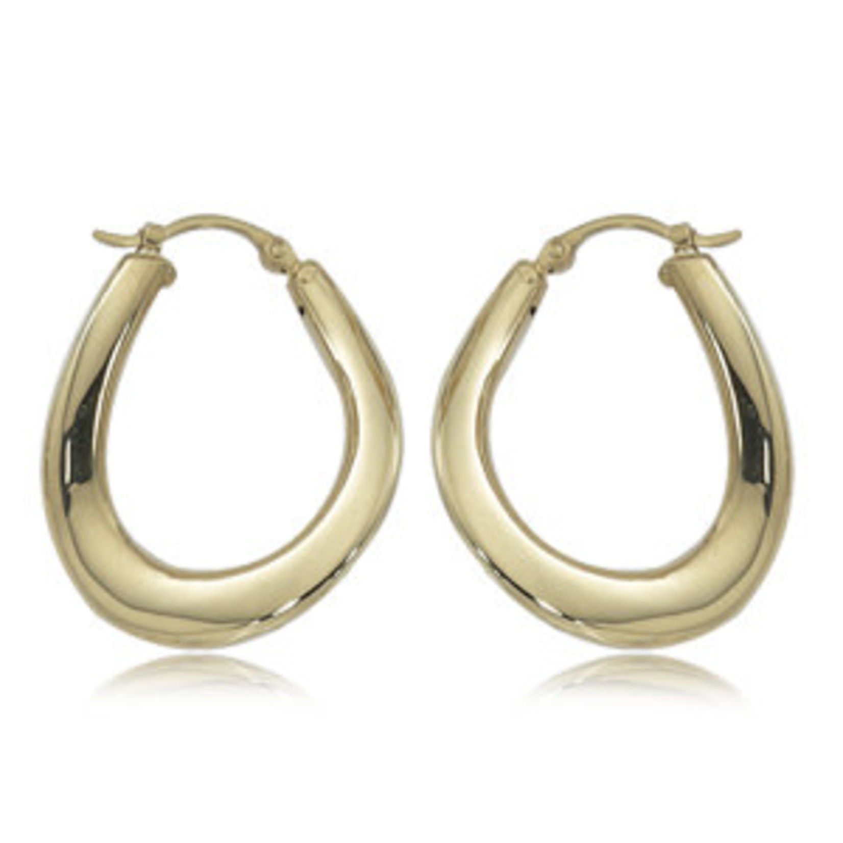 Yellow Gold Small Wavy Hoops