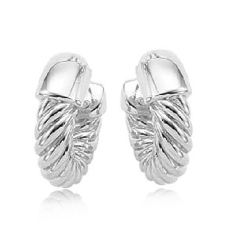 Carla Sterling Silver Twist Hoops