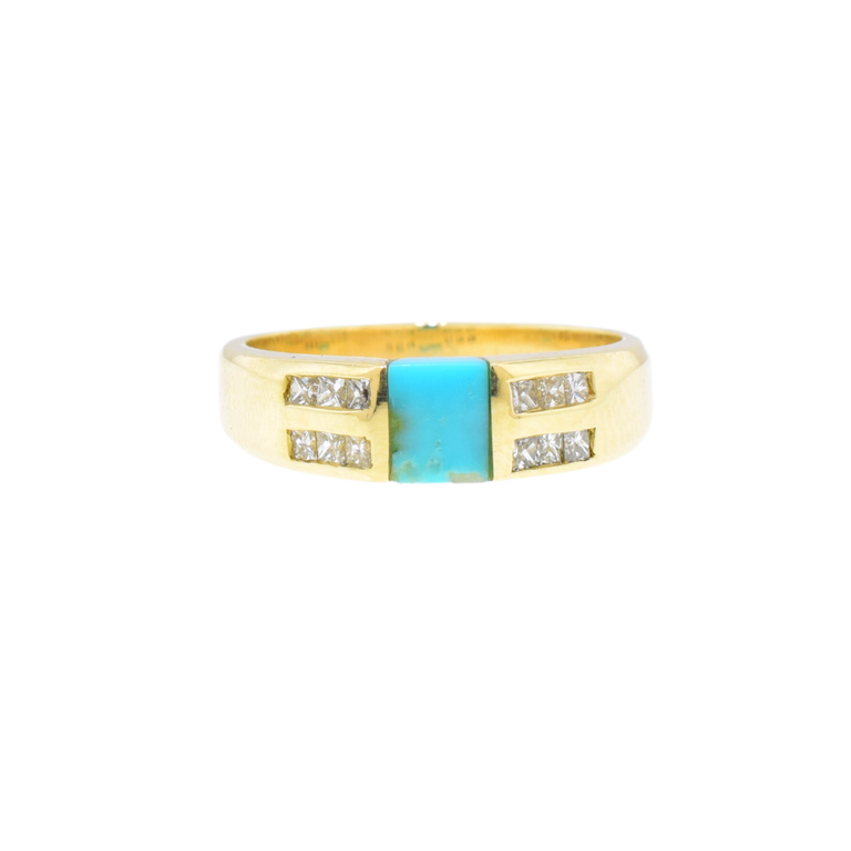 Estate Collection Estate Yellow Gold Turquoise Ring