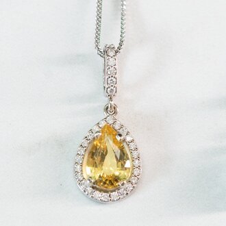 Expressions Jewelers Yellow Sapphire Pendant